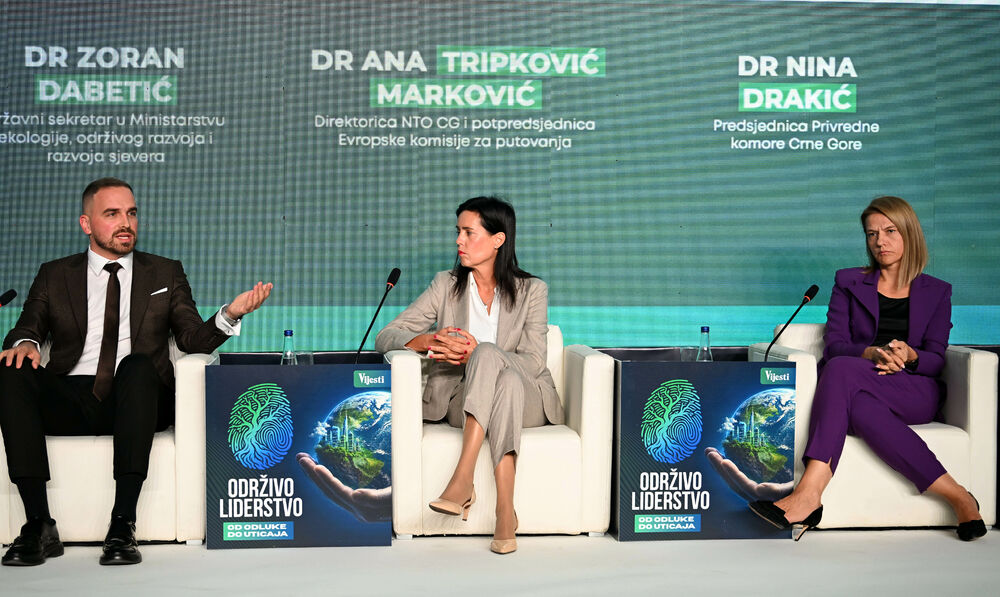 <p>Vijesti organizovale konferenciju koja je okupila okupiće predstavnike institucija, međunarodnih organizacija, poslovne, akademske i finansijske zajednice, civilnog sektora, kao i stručnjake iz oblasti održivog razvoja, energetike, investicija i ESG-a</p>