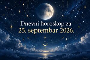 Dnevni horoskop za petak, 25. septembar 2026.