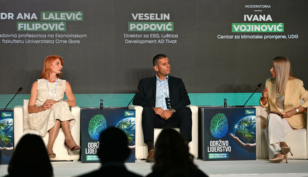 <p>Vijesti organizovale konferenciju koja je okupila okupiće predstavnike institucija, međunarodnih organizacija, poslovne, akademske i finansijske zajednice, civilnog sektora, kao i stručnjake iz oblasti održivog razvoja, energetike, investicija i ESG-a</p>