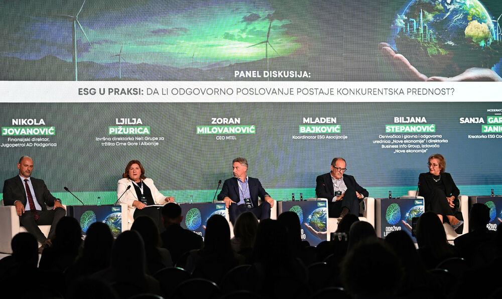 <p>Vijesti organizovale konferenciju koja je okupila okupiće predstavnike institucija, međunarodnih organizacija, poslovne, akademske i finansijske zajednice, civilnog sektora, kao i stručnjake iz oblasti održivog razvoja, energetike, investicija i ESG-a</p>