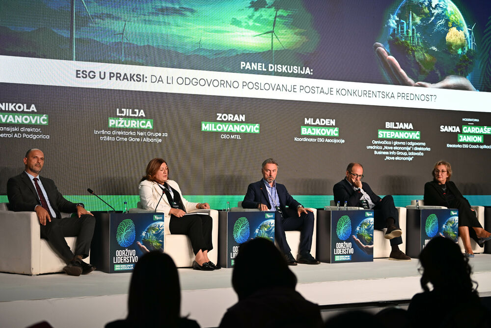 <p>Vijesti organizovale konferenciju koja je okupila okupiće predstavnike institucija, međunarodnih organizacija, poslovne, akademske i finansijske zajednice, civilnog sektora, kao i stručnjake iz oblasti održivog razvoja, energetike, investicija i ESG-a</p>