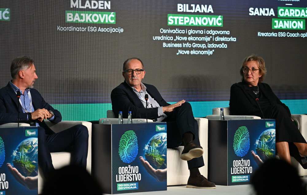 <p>Vijesti organizovale konferenciju koja je okupila okupiće predstavnike institucija, međunarodnih organizacija, poslovne, akademske i finansijske zajednice, civilnog sektora, kao i stručnjake iz oblasti održivog razvoja, energetike, investicija i ESG-a</p>