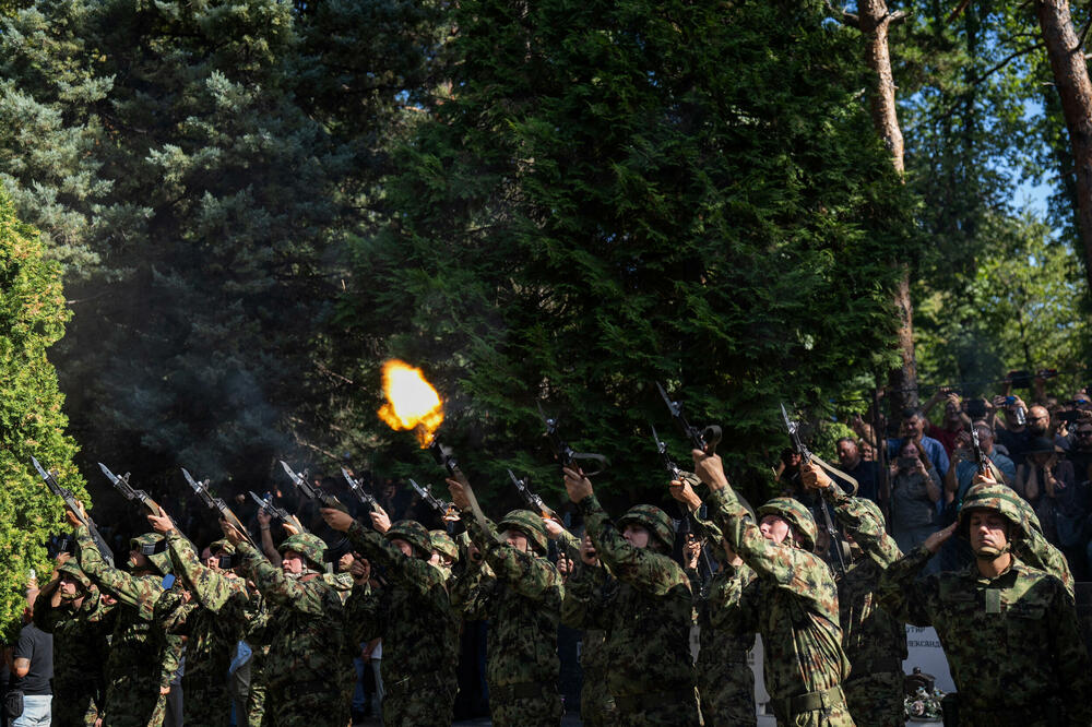 Sa sahrane Mladića u Beogradu, Foto: REUTERS