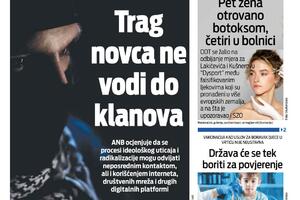 Naslovna strana "Vijesti" za 30. septembar 2026. godine