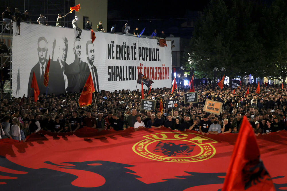 Sa ranijeg protesta na Kosovu, Foto: Reuters