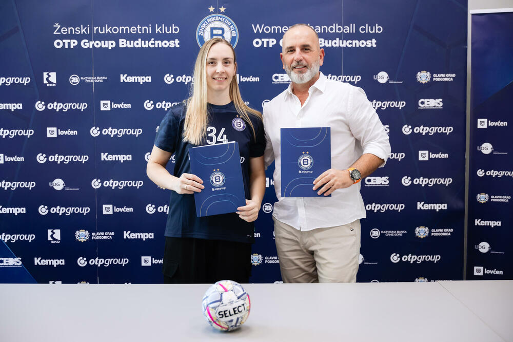 Tatjana Brnović i Srđan Markoč, direktor Budućnosti, Foto: ŽRK Budućnost