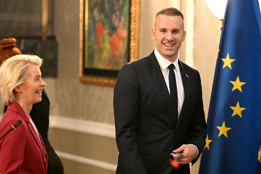 Ursula fon der Lajen i Milojko Spajić prilikom njene nedavne posjete Podgorici, Foto: Boris Pejović