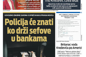 Naslovna strana "Vijesti" za 2. oktobar 2026. godine