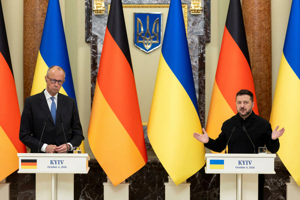 Merc i Zelenski na konferenciji za novinare u Kijevu, Foto: Reuters
