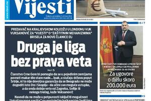 Naslovna strana "Vijesti" za 5. oktobar 2026. godine