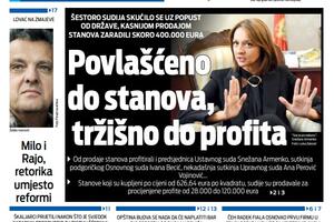 Naslovna strana "Vijesti" za 6. oktobar 2026. godine