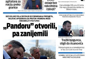 Naslovna strana "Vijesti" za 7. oktobar 2026. godine