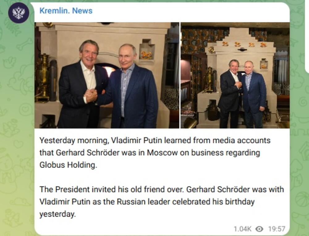 Gerhard Šreder, Vladimir Putin
