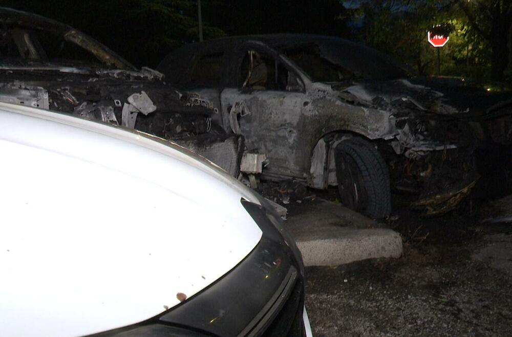 požar automobili, požar Podgorica, zapaljena vozila