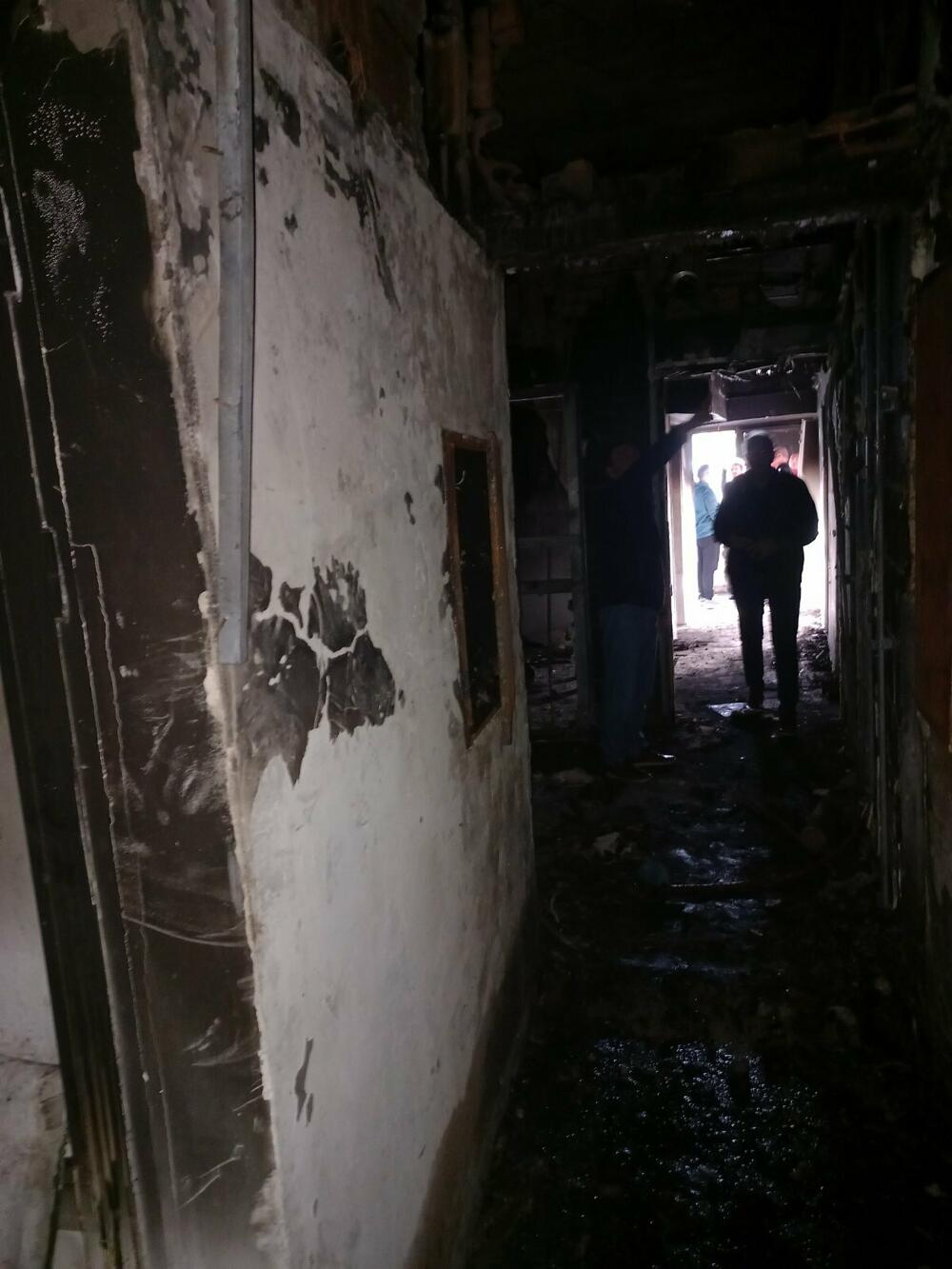 Dio prostorija koje su izgorjele u požaru u petak
