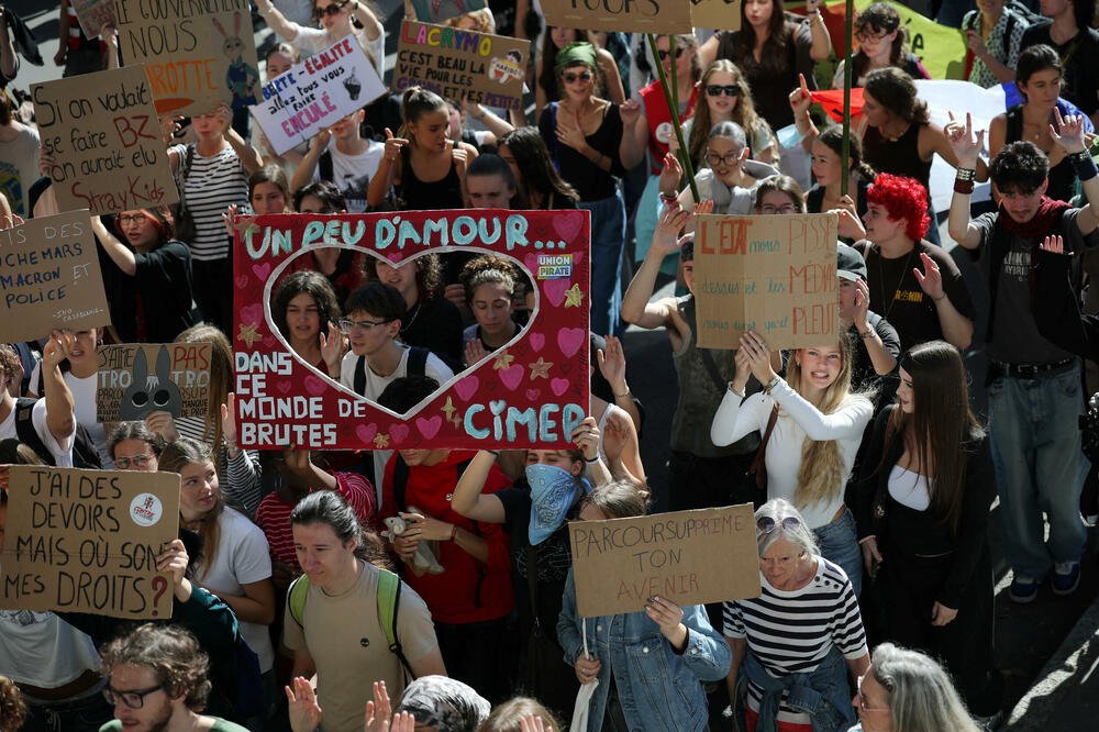 Sa protesta u francuskom gradu Nantu, Foto: Reuters