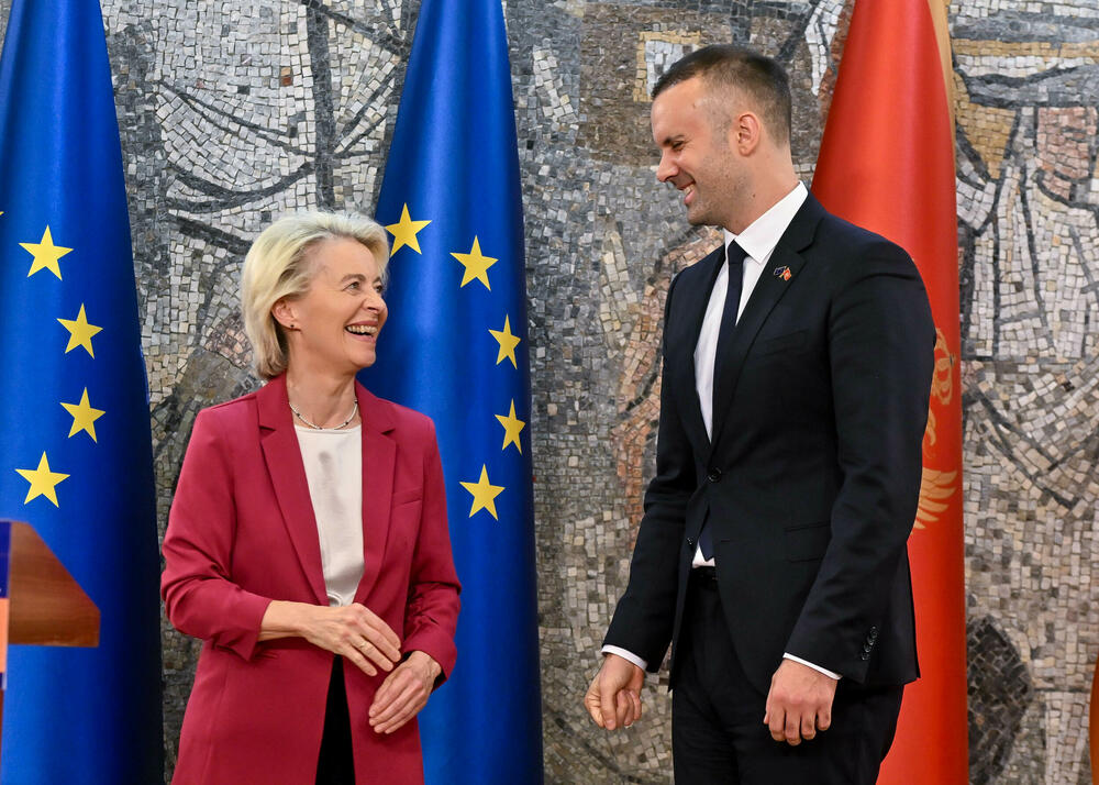 Crna Gora će pristupiti eurozoni nakon ispunjenosti neophodnih uslova: Predsjednica EK Ursula fon der Lajen i crnogorski premijer Milojko Spajić