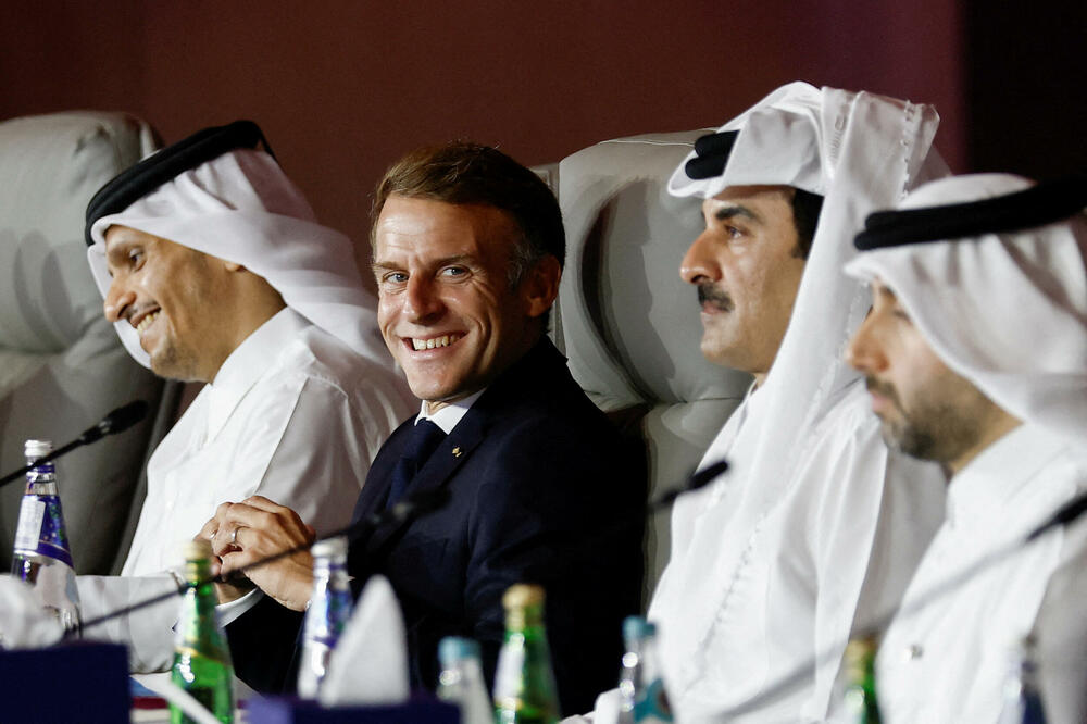Makron danas na samitu državnih investicionih fondova u Kataru, Foto: Reuters
