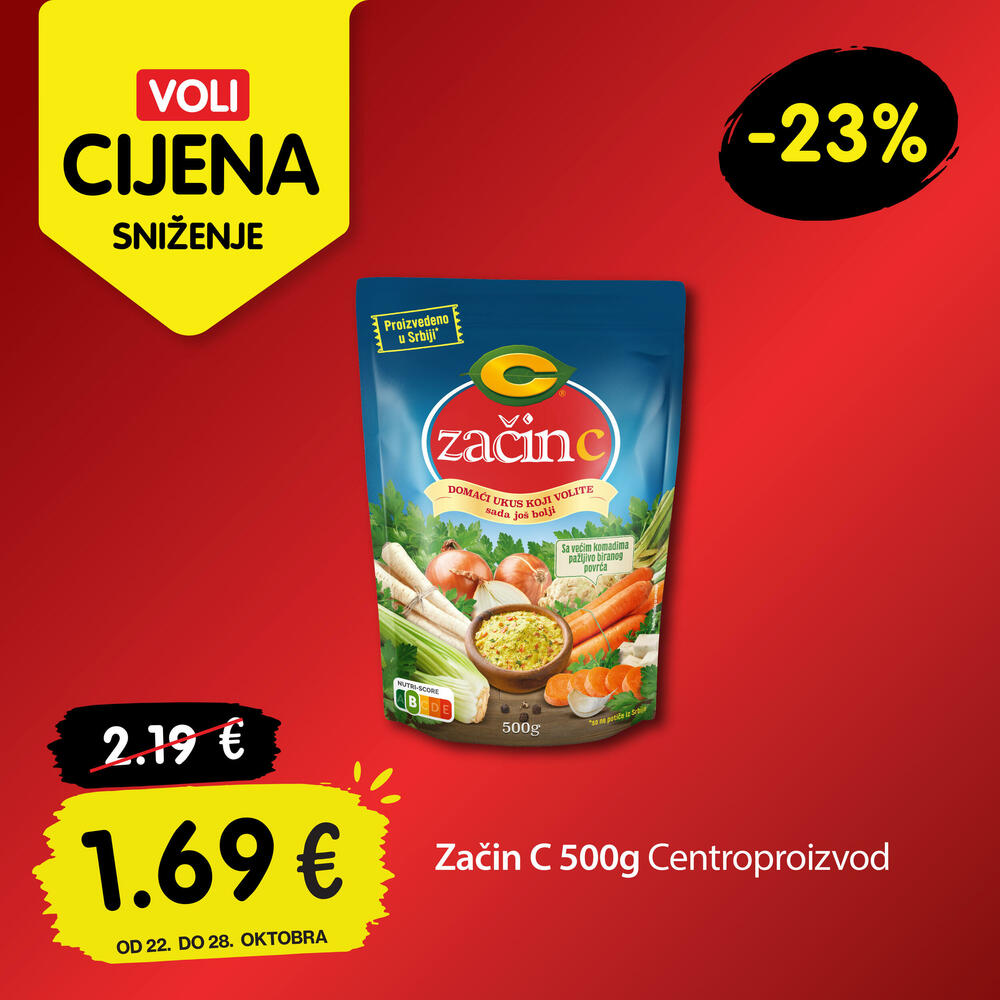 <p><em>Ponuda važi od 22. do 28. oktobra 2026. u svim Voli marketima, Našem diskontu i na Voli web shop-u.</em></p>