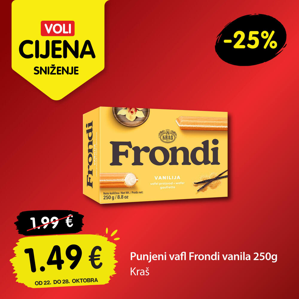 <p><em>Ponuda važi od 22. do 28. oktobra 2026. u svim Voli marketima, Našem diskontu i na Voli web shop-u.</em></p>