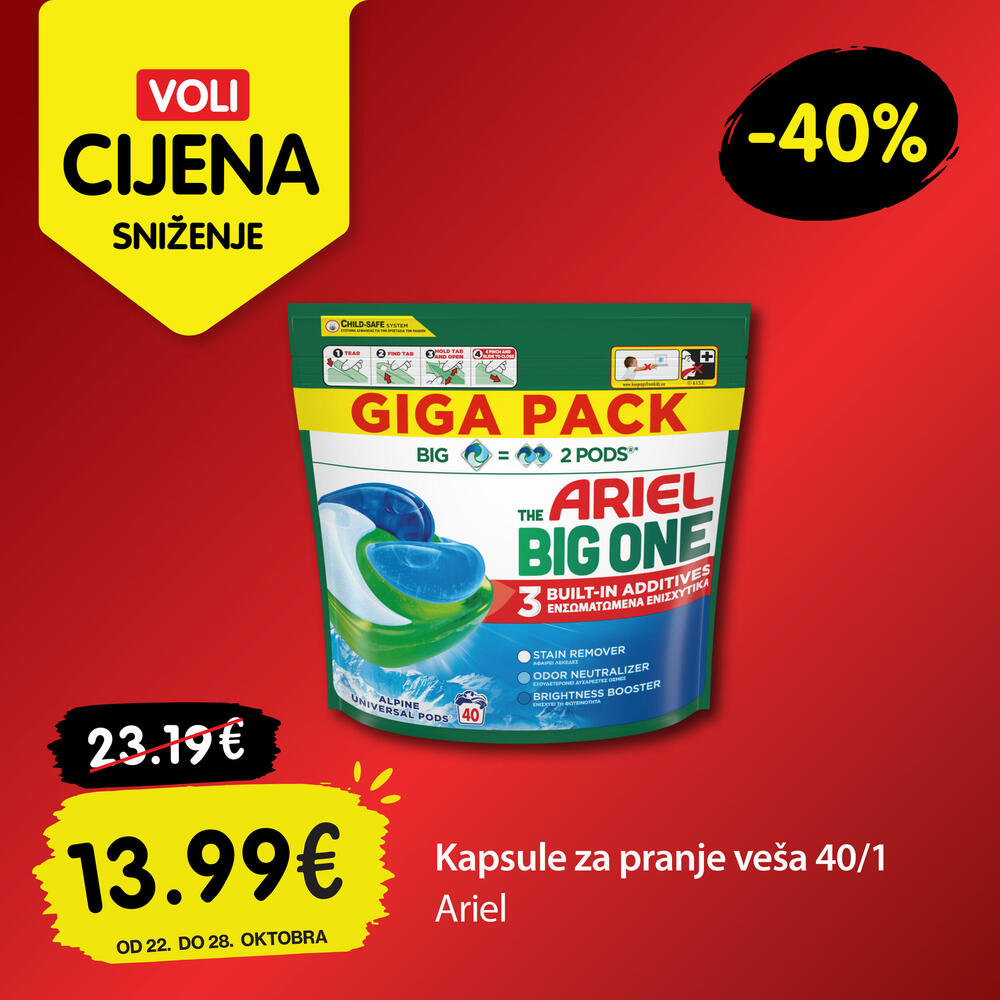 <p><em>Ponuda važi od 22. do 28. oktobra 2026. u svim Voli marketima, Našem diskontu i na Voli web shop-u.</em></p>