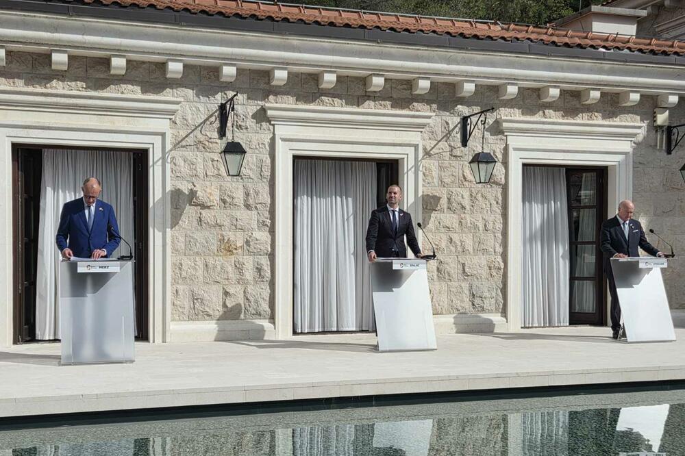 Merc, Spajić i Štoker na konferenciji za medije, Foto: Biljana Matijašević