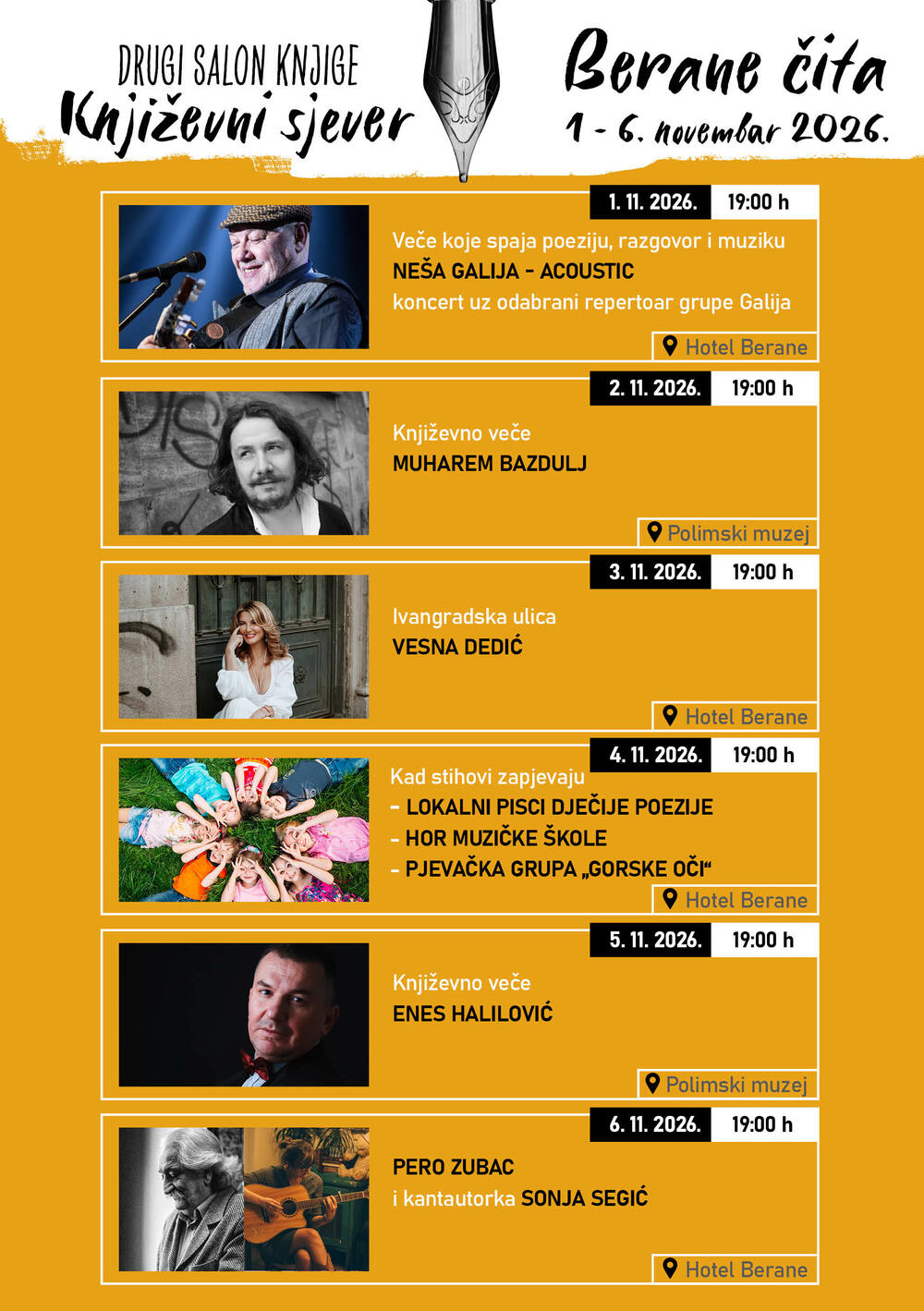 Ovogodišnje izdanje obilježiće i to što će književni program biti obogaćen i muzičkim i proširen drugim pratećim sadržajima.