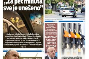 Naslovna strana "Vijesti" za 24. oktobar 2026. godine