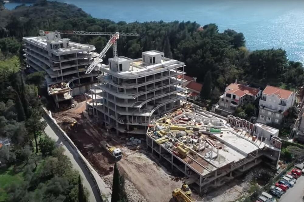 Miločerski park, hotel &ldquo;Kraljičina plaža&rdquo; u izgradnji, Foto: Youtube.com/ Screenshot/ Bemax