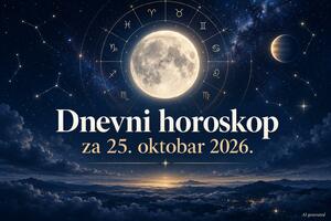 Dnevni horoskop za nedjelju, 25. oktobar 2026.