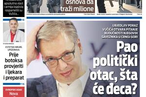 Naslovna strana "Vijesti" za 27. oktobar 2026. godine
