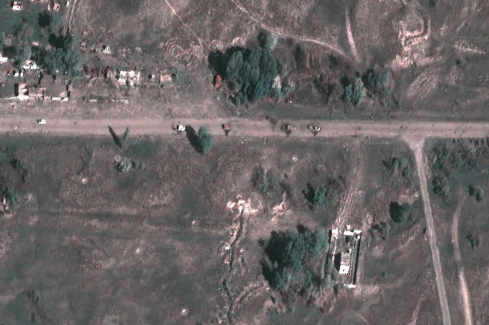 Satelitski snimak puta koji vodi ka Oleškiju i iz njega, kao i okolnog područja, u Hersonskoj oblasti, dijelu Ukrajine pod ruskom kontrolom, 12. oktobra 2026. godine, Foto: Reuters