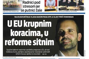 Naslovna strana "Vijesti" za 29. oktobar 2026. godine
