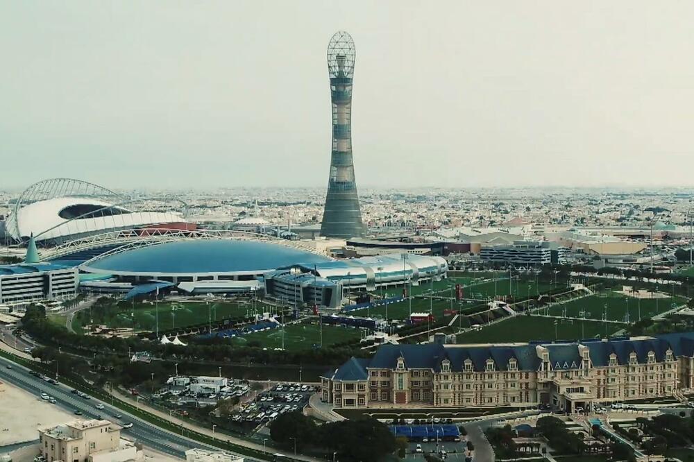 Aspajer zona sa Kalifa stadionom i terenima na kojima će se igrati SP, Foto: Printscreen YouTube/Aspire Zone