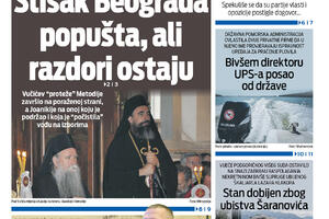 Naslovna strana "Vijesti" za 31. oktobar 2026. godine