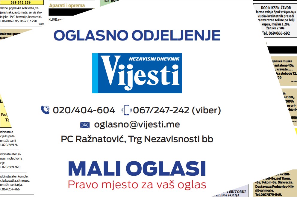 Oglasno odjeljenje "Vijesti"