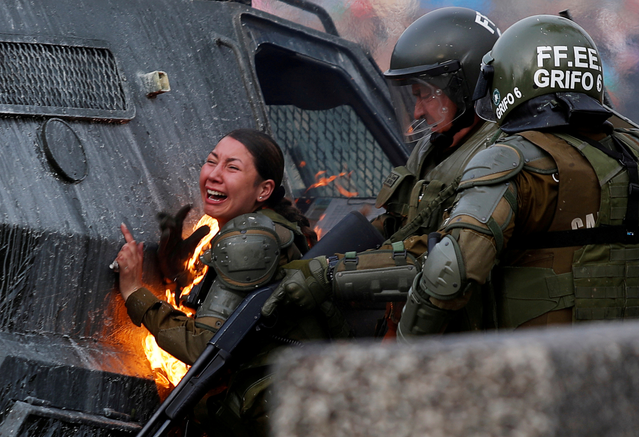 Čile, protest