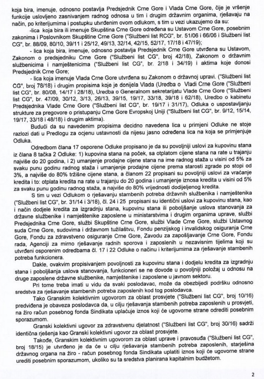 Mišljenje Vlade na inicijativu Branke Bošnjak