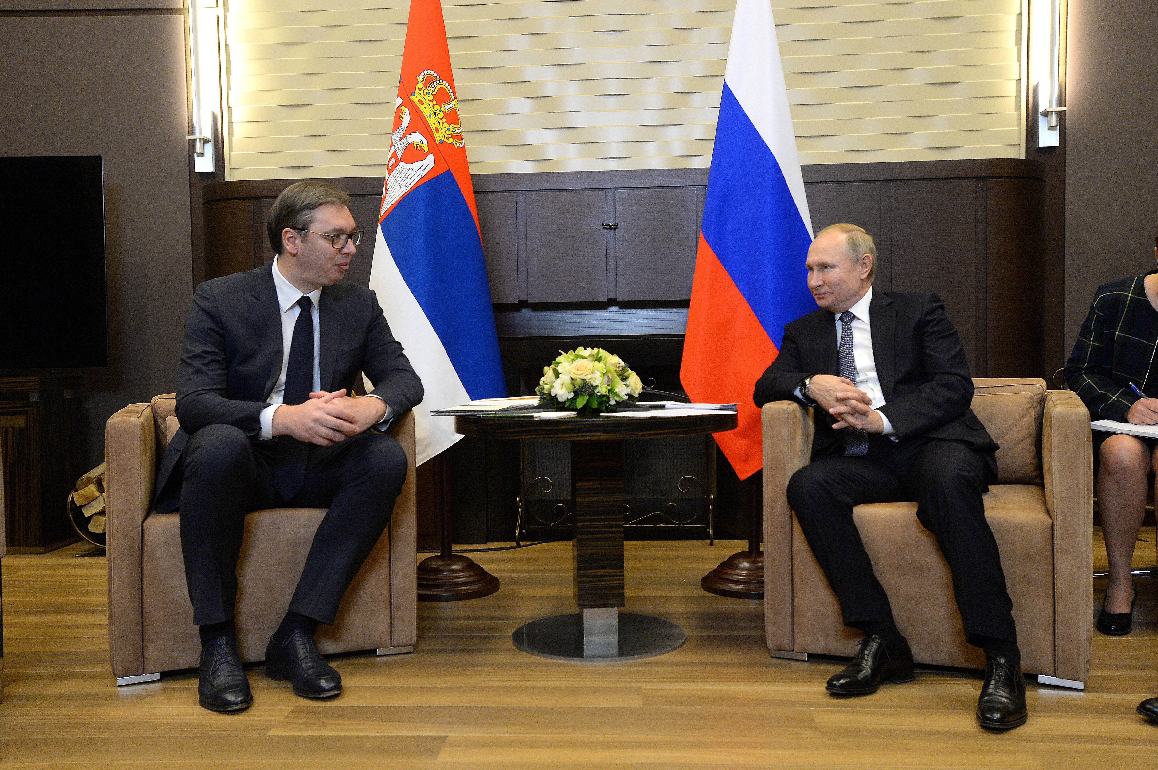 Vučić and Putin in Sochi