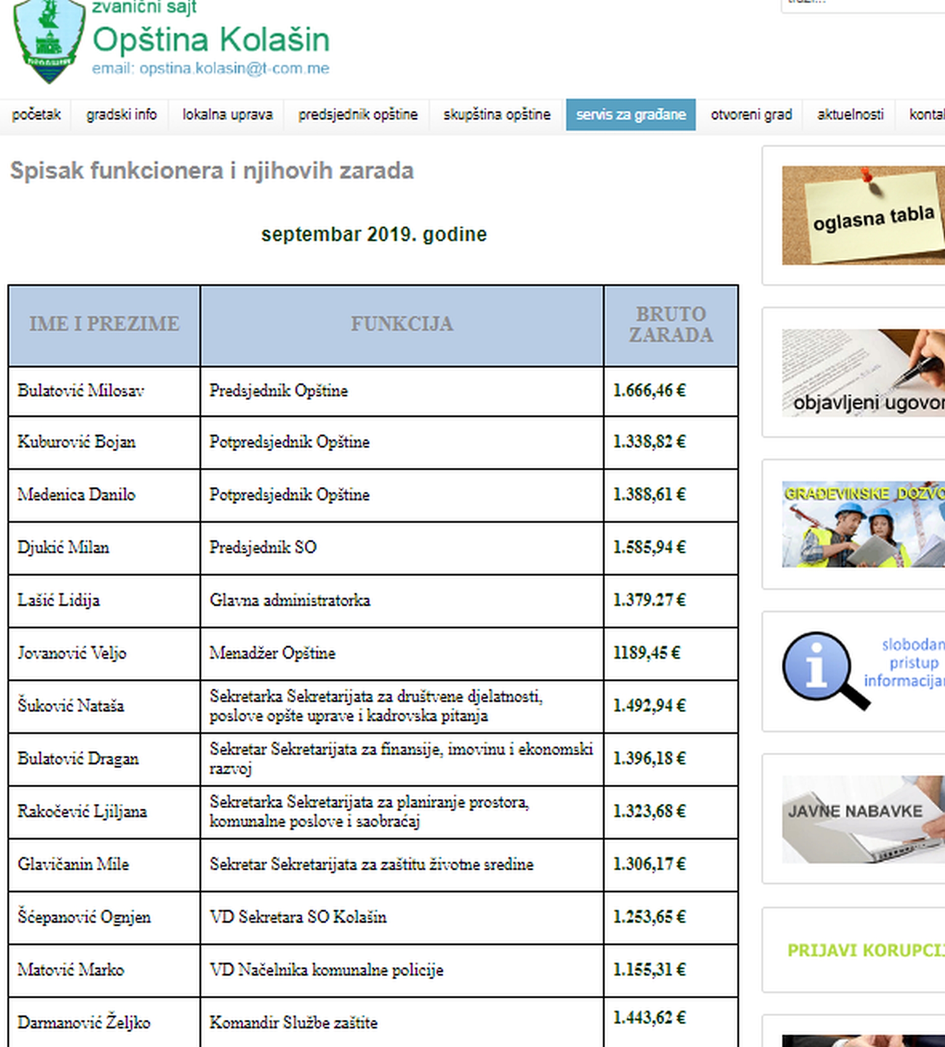 Podaci o bruto-zaradama