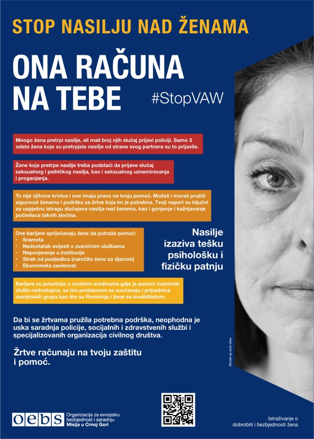 Plakat sa borbom protiv nasilja nad ženama