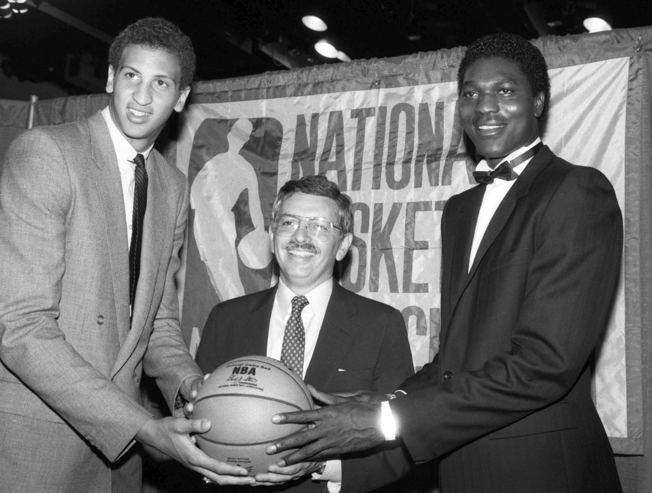 Sam Bowie, David Stern, Akeem Olajuwon