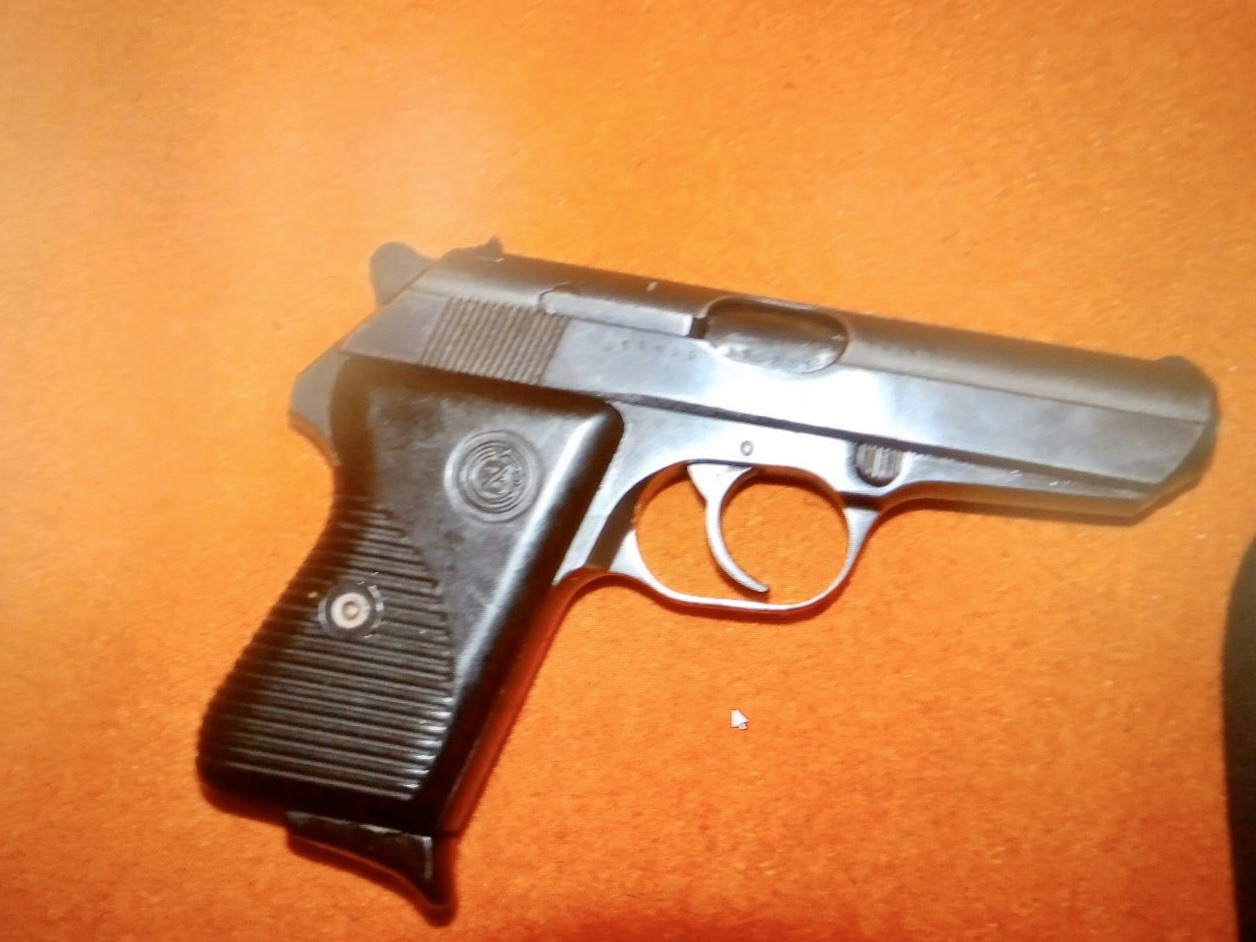 A gun