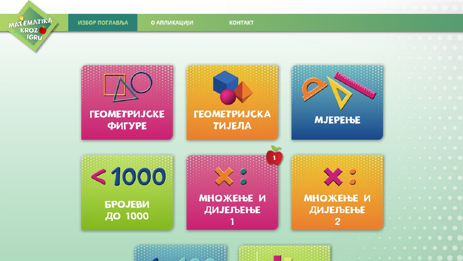 “Matematika kroz igru” interaktivna platforma za učenike trećeg razreda