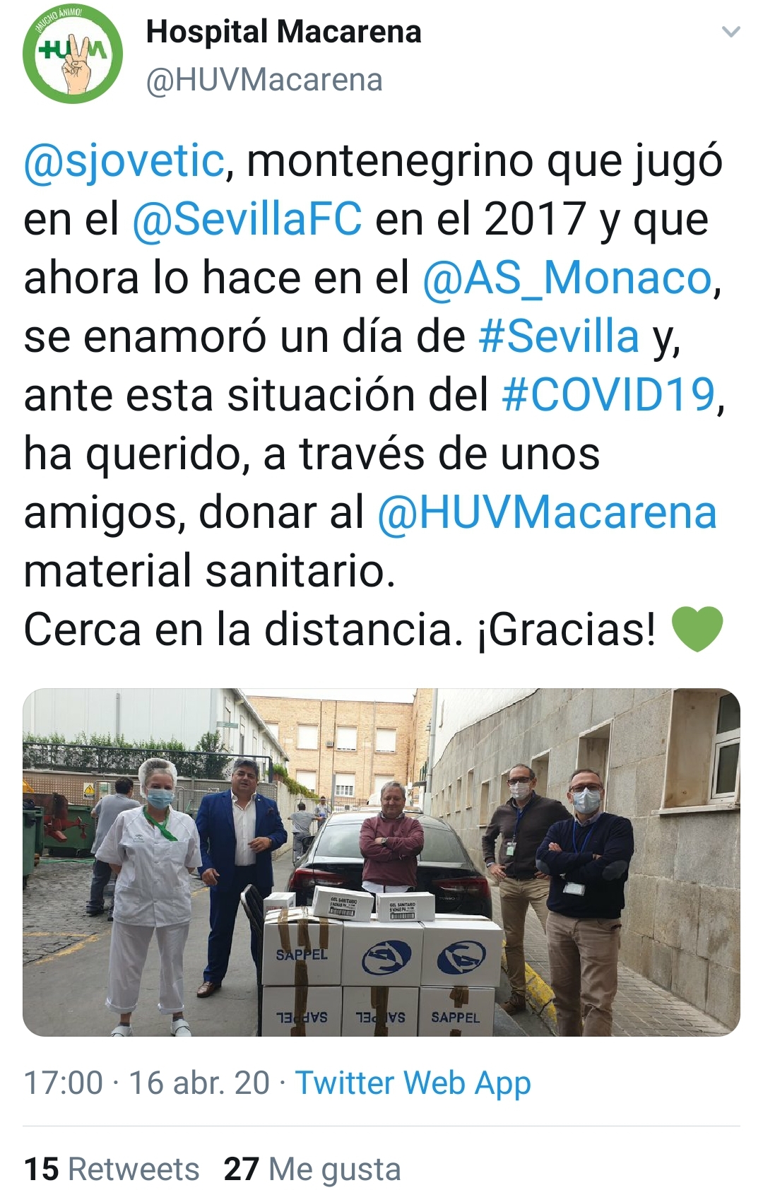 Objava bolnice u Sevilji