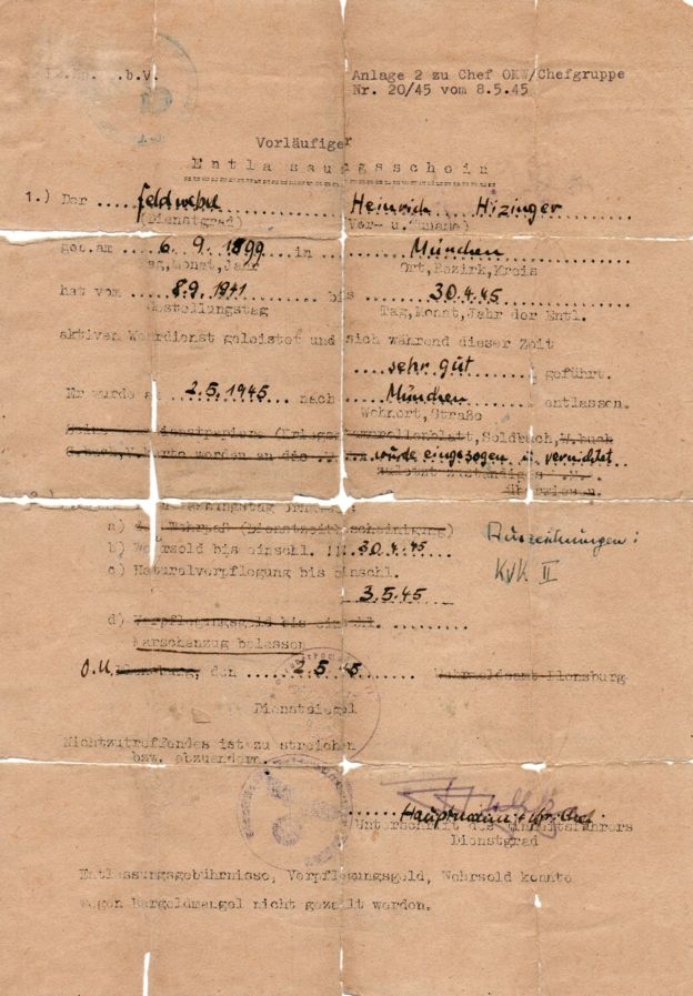 Himlerov dokument, sa lažnim imenom i pečatom