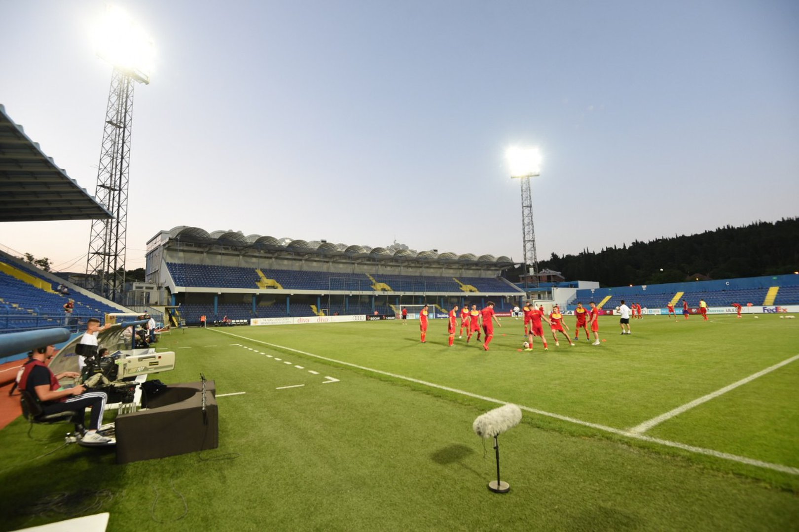 Scena pred poćetak meča