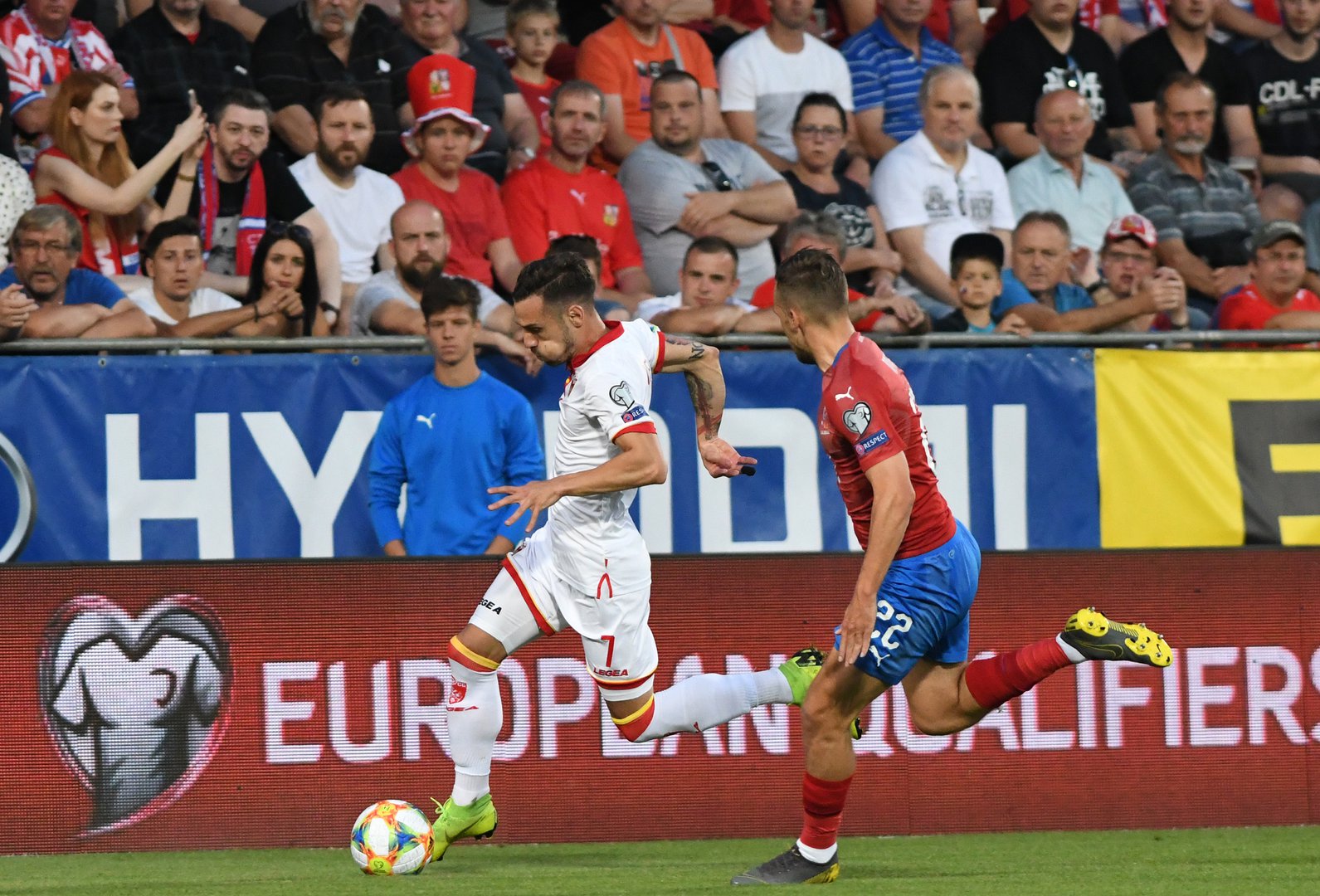 Marko Vešović na meču sa Češkom